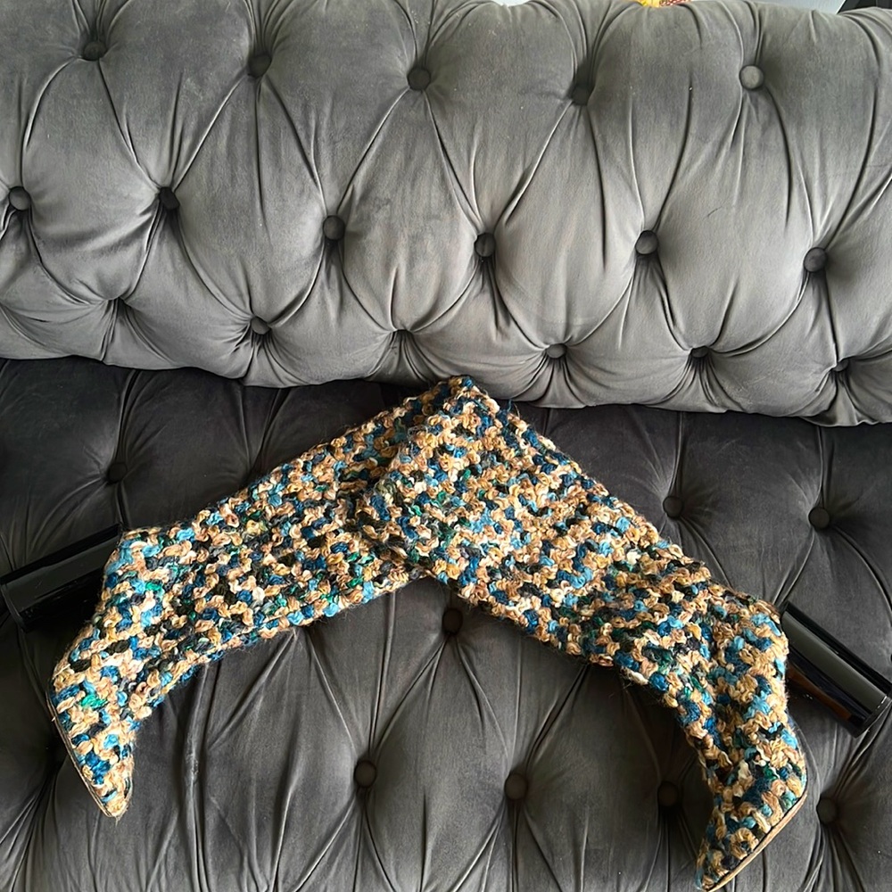 Maison margiela knit woven boots